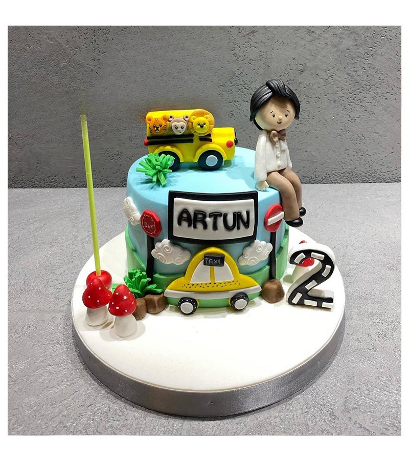 2 yaş erkek çocuk doğum günü kutlama pastası online sipariş