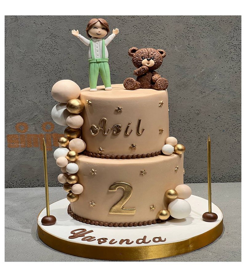 Ayıcık ve Arkadaşı Doğum Günü Pastası 2 Yaş İçin Ayıcık ve Arkadaşı Doğum Günü Pastası 2 Yaş İçin