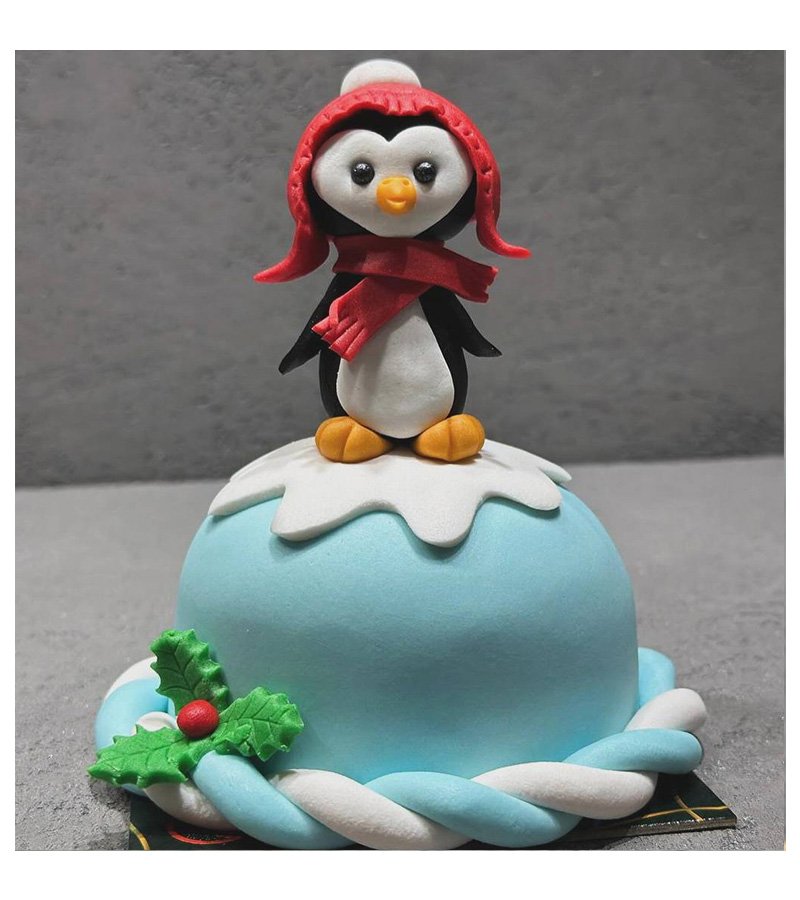 Kış Masalı Penguen Kutlama Pastası Kış Masalı Penguen Kutlama Pastası