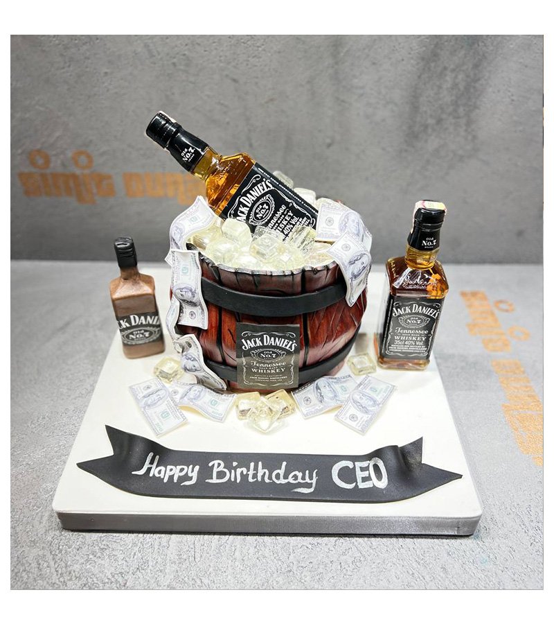 jack daniels viski alkol doğum günü kutlama pastası online sipariş